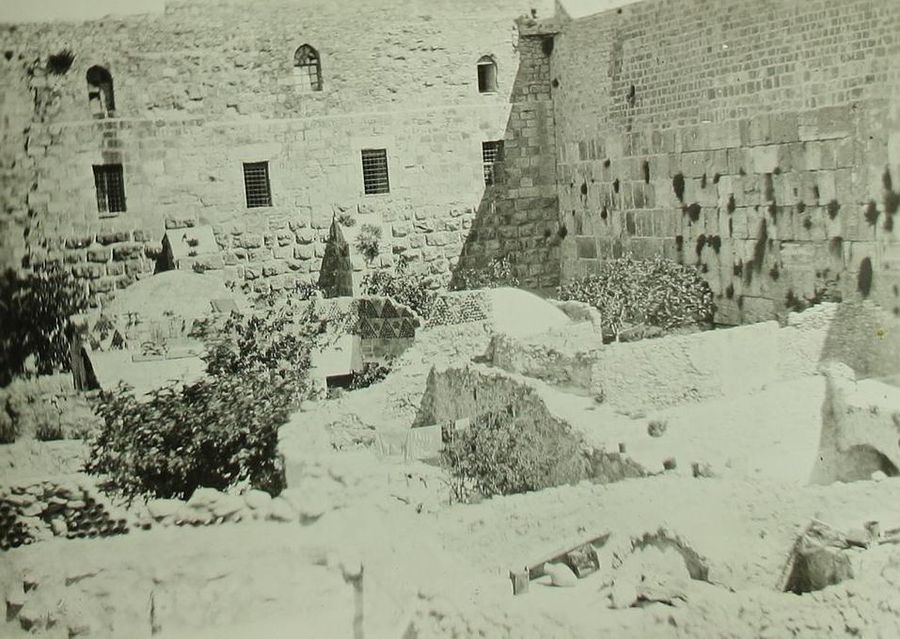 Apariencia del Muro occidental en el año de 1920